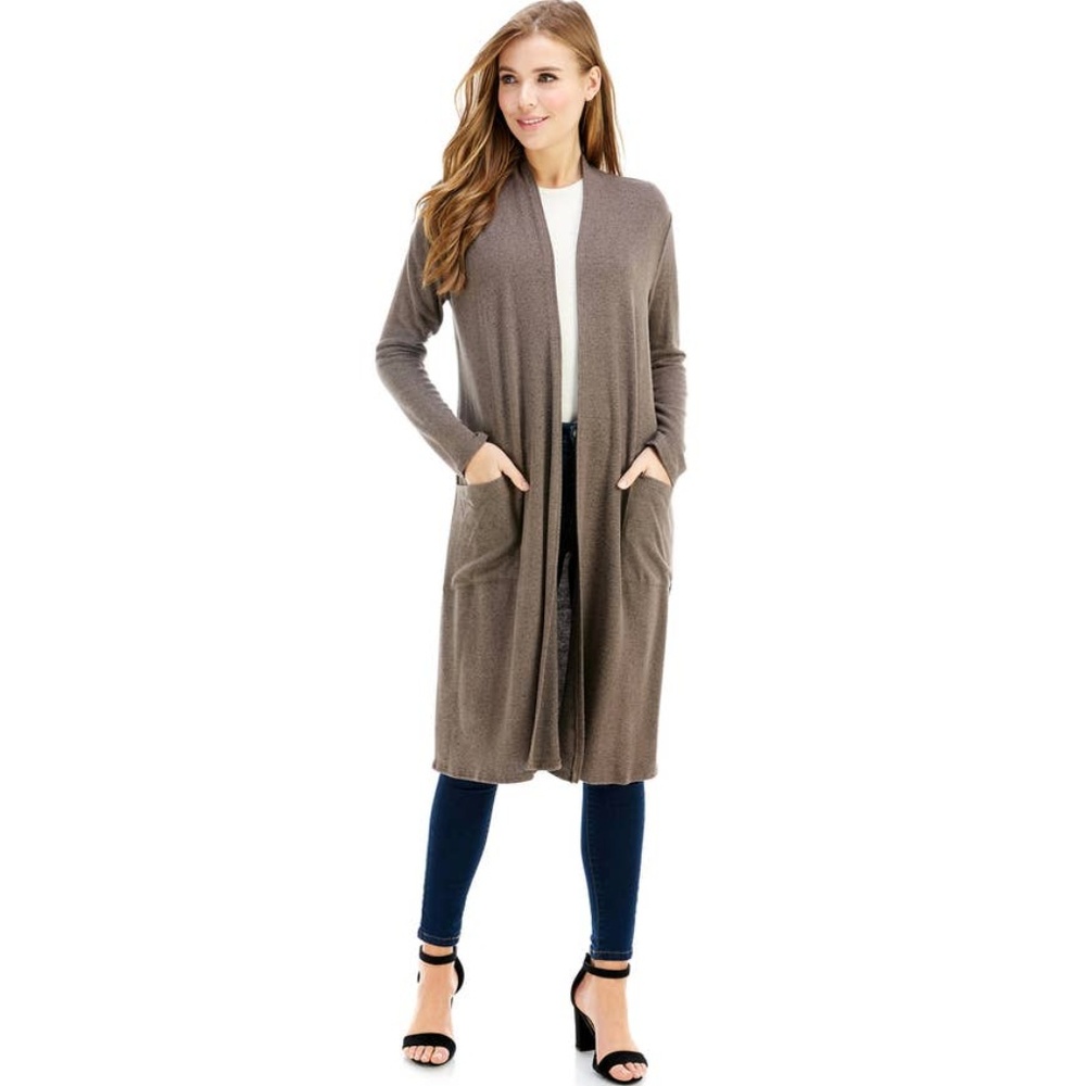 Maxi Long Sleeve Cardigan with Pockets